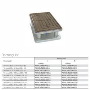 VENTOSA RECTANGULAR